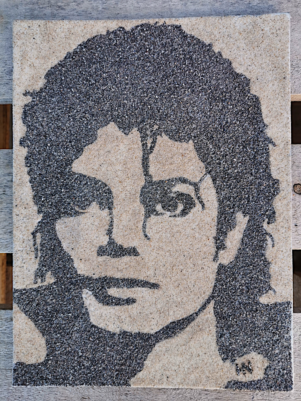 Sandbild "Michael Jackson" - Motiv 1 - handgemacht