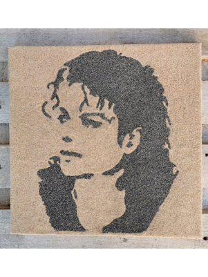 Sandbild "Michael Jackson" - Motiv 2 - handgemacht
