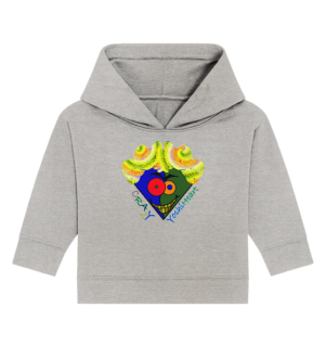 Crazy YoshiHeart - Das verrückte Herz - blau/grün - Baby Organic Hoodie