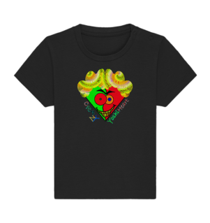 Crazy YoshiHeart - Das verrückte Herz - grün/rot - Baby Organic Shirt