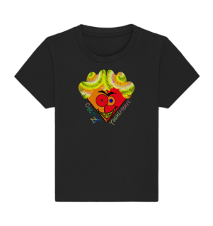 Crazy YoshiHeart - Das verrückte Herz - orange/rot - Baby Organic Shirt