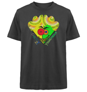 Crazy YoshiHeart - Das verrückte Herz - gelb/grün - Heavy Oversized Organic Shirt