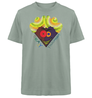Crazy YoshiHeart - Das verrückte Herz - braun/violett - Heavy Oversized Organic Shirt