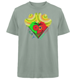 Crazy YoshiHeart - Das verrückte Herz - grün/rot - Heavy Oversized Organic Shirt