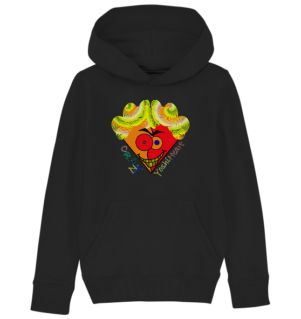 Crazy YoshiHeart - Das verrückte Herz - orange/rot - Kids Organic Hoodie