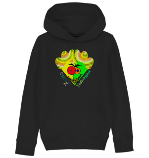 Crazy YoshiHeart - Das verrückte Herz - gelb/grün - Kids Organic Hoodie
