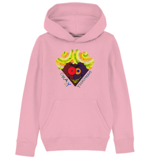Crazy YoshiHeart - Das verrückte Herz - braun/violett - Kids Organic Hoodie