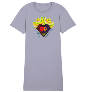 Crazy YoshiHeart - Das verrückte Herz - braun/violett - Ladies Organic Shirt Dress