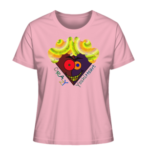 Crazy YoshiHeart - Das verrückte Herz - braun/violett - Ladies Organic Shirt
