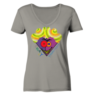 Crazy YoshiHeart - Das verrückte Herz - violett/lila - Ladies V-Neck Shirt
