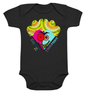 Crazy YoshiHeart - Das verrückte Herz - pink/frozen - Organic Baby Bodysuite