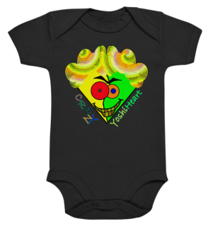 Crazy YoshiHeart - Das verrückte Herz - gelb/grün - Organic Baby Bodysuite