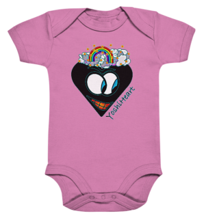 YoshiHeart - Edition 1 - schwarz - Organic Baby Bodysuite