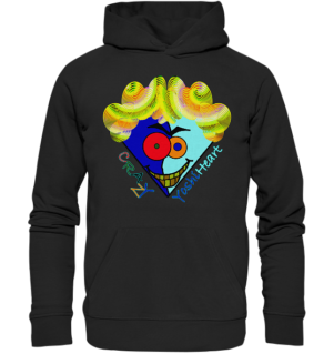Crazy YoshiHeart - Das verrückte Herz - blau/frozen - Organic Basic Hoodie