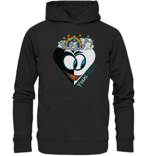 YoshiHeart - Edition 1 - schwarz/weiß - Organic Basic Hoodie