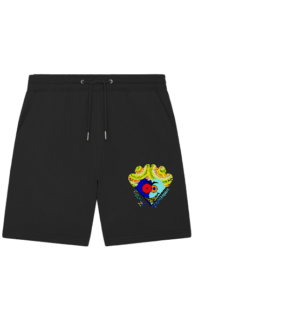 Crazy YoshiHeart - Das verrückte Herz - blau/frozen - Organic Jogger Shorts