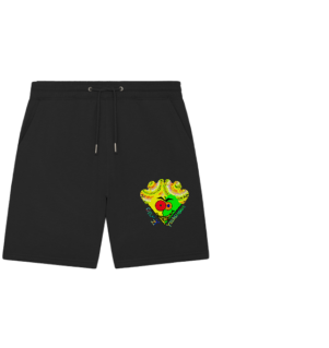 Crazy YoshiHeart - Das verrückte Herz - gelb/grün - Organic Jogger Shorts
