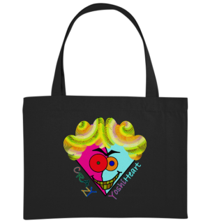 Crazy YoshiHeart - Das verrückte Herz - pink/frozen - Organic Shopping-Bag