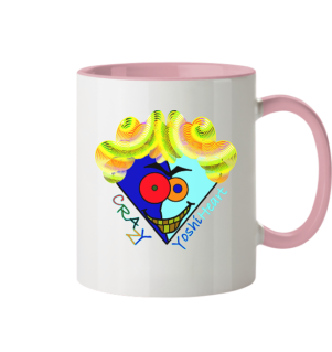 Crazy YoshiHeart - Das verrückte Herz - blau/frozen - Tasse zweifarbig