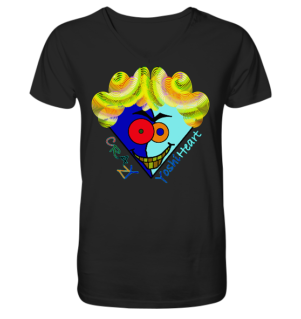 Crazy YoshiHeart - Das verrückte Herz - blau/frozen - V-Neck Shirt