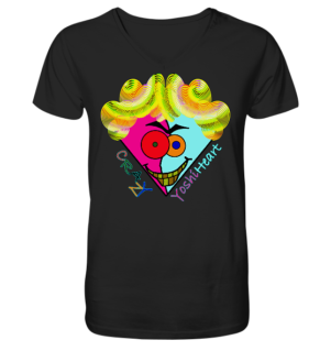 Crazy YoshiHeart - Das verrückte Herz - pink/frozen - V-Neck Shirt