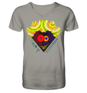 Crazy YoshiHeart - Das verrückte Herz - braun/violett - V-Neck Shirt